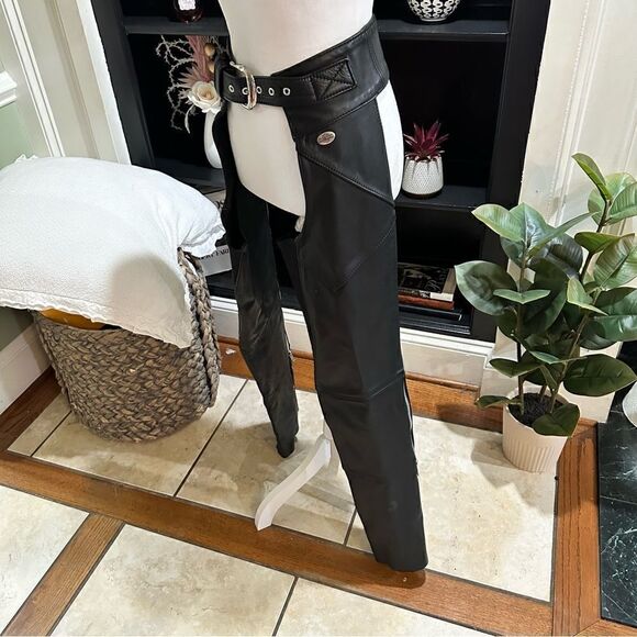 Harley Davidson Leather Riding Chaps Size XS - Picture 3 of 10